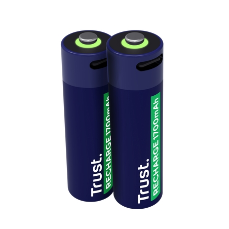 ✅ Pack de 2 piles rechargeables AA 1700 mAh couleur bleu en stock