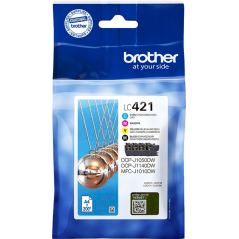 ✅ Brother LC-421 (LC421VAL) Multipack Noir / Cyan / Magenta / Jaune couleur pack en stock