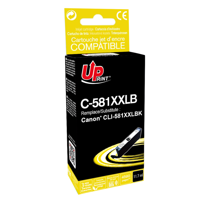 Cartouche encre UPrint compatible CANON CLI-581 XXL BK noir Cartouche encre UPrint compatible CANON CLI-581 XXL BK noir