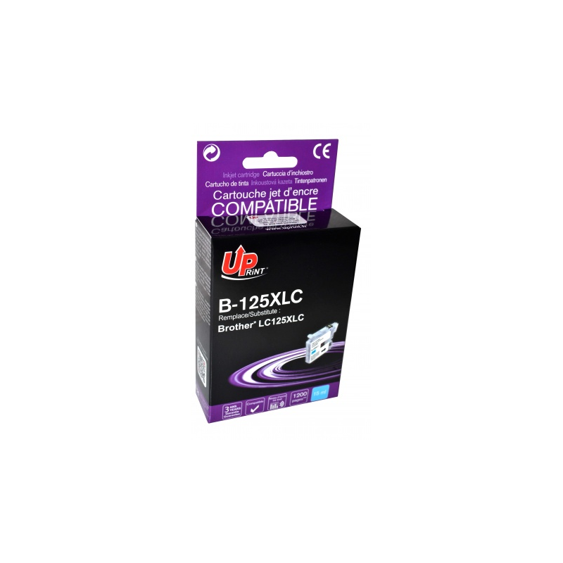 Cartouche encre UPrint compatible BROTHER LC125XL cyan