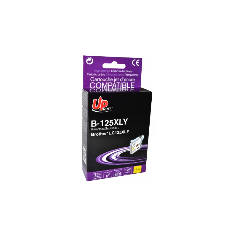 Cartouche encre UPrint compatible BROTHER LC125XL jaune
