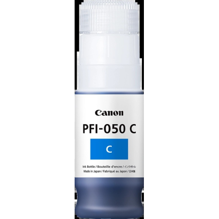 ✅ Canon PFI050 Bouteille d'encre cyan originale - PFI050C/5699C001 couleur cyan en stock