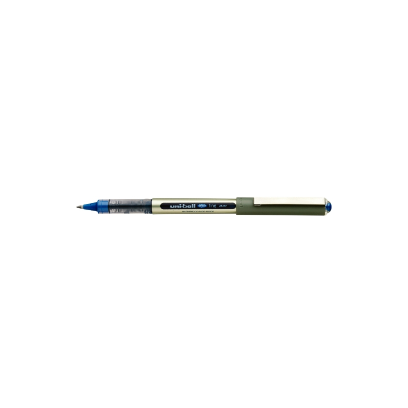 Stylo encre liquide Uni-ball Eye Fine 0,7 mm bleu - Lot de 12


