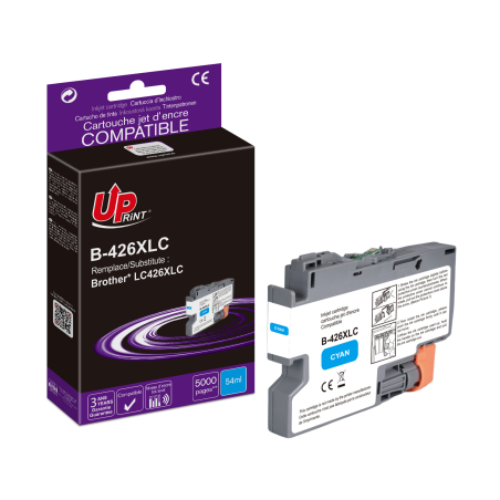 ✅ Cartouche encre UPrint compatible Brother LC426XLC cyan couleur cyan en stock