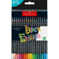 Faber-Castell Black Edition Pack de 36 Crayons de Couleur - Mine Super Douce - Bois Noir - Idéal pour Dessiner sur Papier