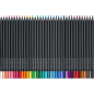 Faber-Castell Black Edition Pack de 36 Crayons de Couleur - Mine Super Douce - Bois Noir - Idéal pour Dessiner sur Papier