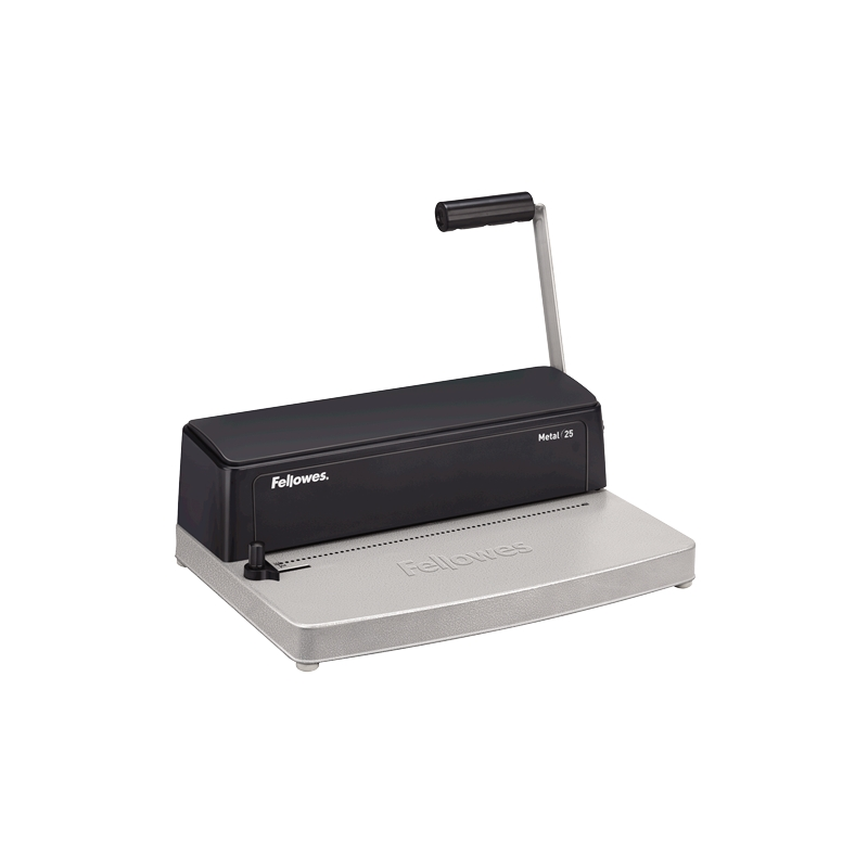 Fellowes Metal 25 A4 Reliure à spirale manuelle en métal - Perfore jusqu'à 10 feuilles - Relie jusqu'à 450 feuilles