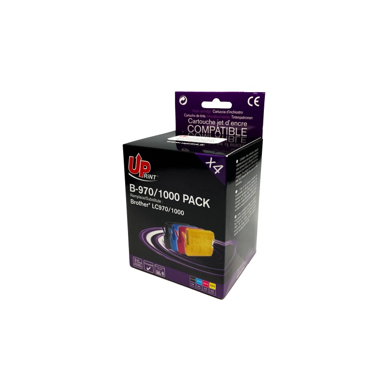 Pack UPRINT compatible BROTHER LC-970/LC-1000, 4 cartouches