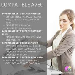 Pack compatible avec HP 305 XL noir et couleur - sans niveau