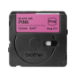 Ruban Brother Btag-P31 12 mm - Texte noir sur fond rose - Mesures 12 mm x 4 mètres - Convient pour PTN10, PTN20, PTN25BT