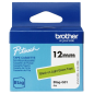 Ruban Brother Btag-G31 12 mm - Texte noir sur fond vert - Mesures 12 mm x 4 mètres - Convient pour PTN10, PTN20, PTN25BT