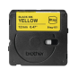 Ruban Brother Btag-631 12 mm - Texte noir sur fond jaune - Mesures 12 mm x 4 mètres - Convient pour PTN10, PTN20, PTN25BT