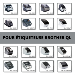 ✅ Pack de 10 Rouleaux Etiquettes compatible BROTHER DK-11202 étiquettes de transport 62mm x 100mm couleur Blanc en stock