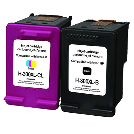 Pack UPrint compatible HP 300 XL 2 cartouches