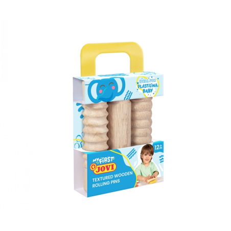 Jovi Mon premier kit de pâte à modeler avec 3 rouleaux en bois
