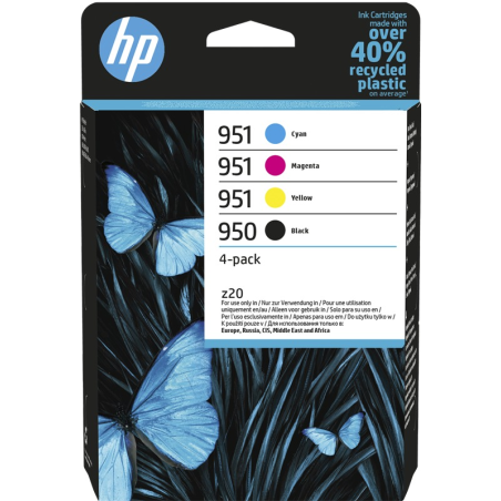 ✅ HP MultiPack 950 / 951 (6ZC65AE) noir, cyan, magenta, jaune couleur pack en stock