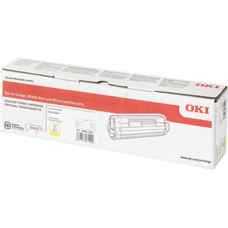 ✅ OKI toner 46861305 XL jaune couleur jaune en stock
