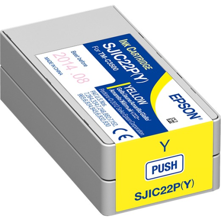 ✅ Epson cartouche encre SJIC22P/Y (C33S020604) jaune couleur jaune en stock