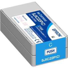 ✅ Epson cartouche encre SJIC22P/C (C33S020602) cyan couleur cyan en stock