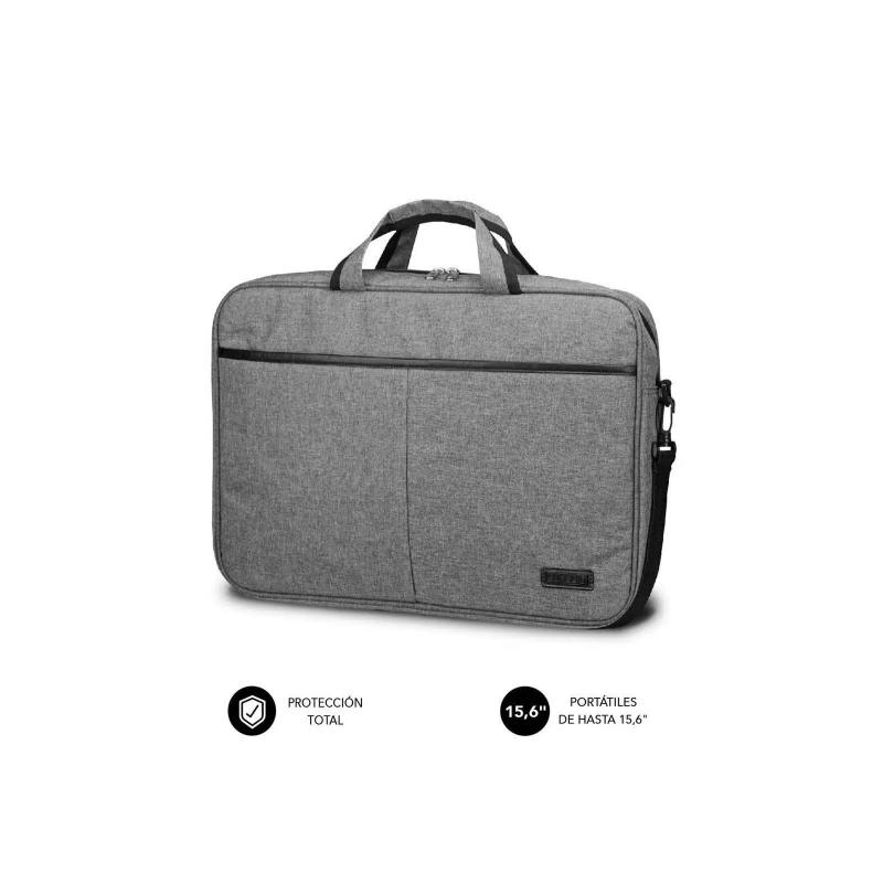 Sacoche pour ordinateur portable Subblim Elite 15,6" - En polyester Oxford - Double fermeture éclair - Gris