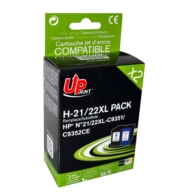 Pack UPrint compatible HP 21XL/22XL Pack UPrint compatible HP 21XL/22XL