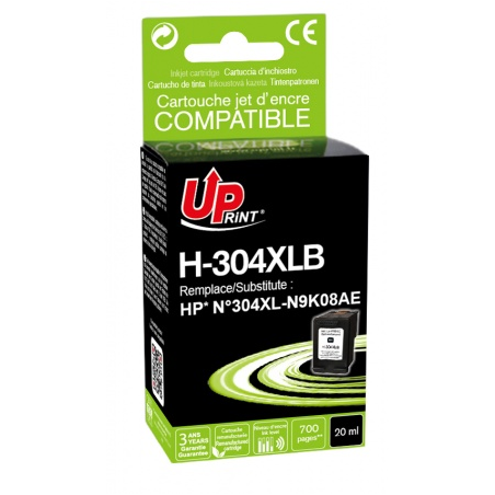 ✅ Cartouche encre UPrint compatible HP 304 XL noir couleur Noir en stock