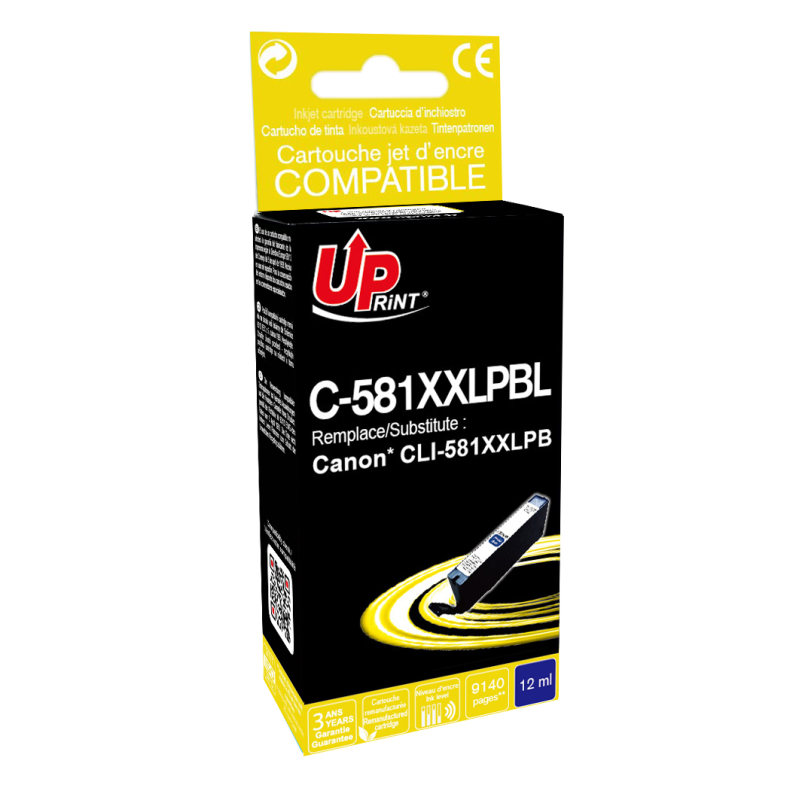 Cartouche encre UPrint compatible CANON CLI-581 PB XXL photo bleu Cartouche encre UPrint compatible CANON CLI-581 PB XXL photo bleu