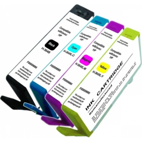 Pack UPrint compatible HP 364 XL, 4 cartouches