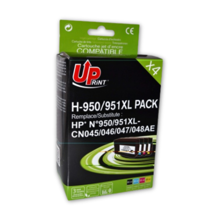 ✅ Pack UPrint compatible HP 950XL/951XL 4 cartouches couleur pack en stock