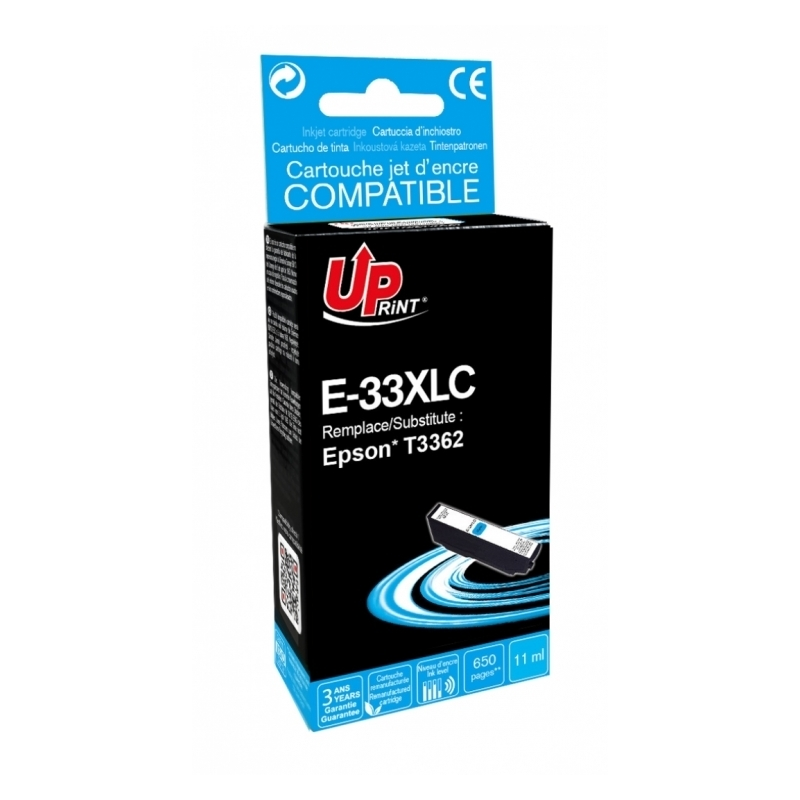 Cartouche encre UPrint compatible EPSON 33XL cyan Cartouche encre UPrint compatible EPSON 33XL cyan