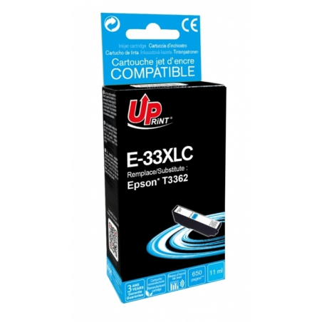✅ Cartouche encre UPrint compatible EPSON 33XL cyan couleur cyan en stock