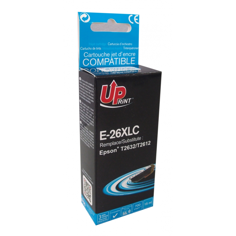 Cartouche encre UPrint compatible EPSON T26XL cyan