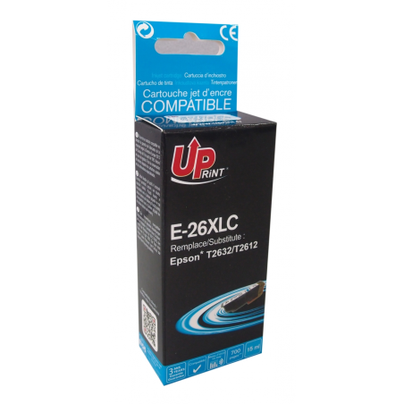 ✅ Cartouche encre UPrint compatible EPSON T26XL cyan couleur cyan en stock