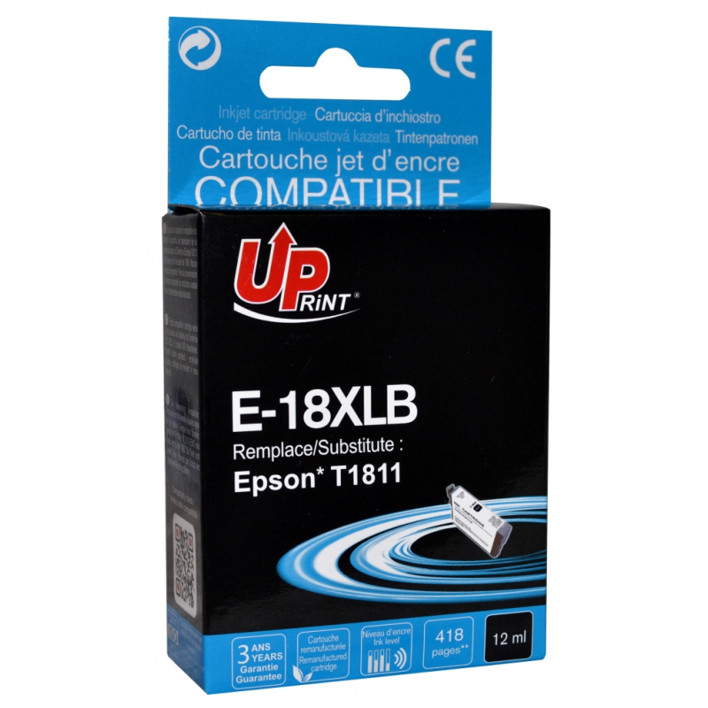 Cartouche encre UPrint compatible EPSON T18XL noir