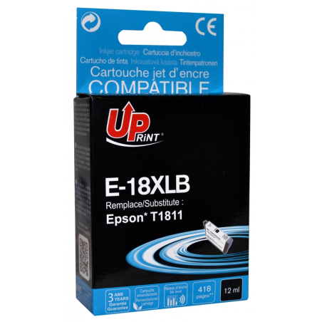 ✅ Cartouche encre UPrint compatible EPSON T18XL noir couleur Noir en stock