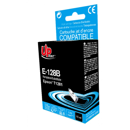 ✅ Cartouche encre UPrint compatible EPSON T128 noir couleur Noir en stock