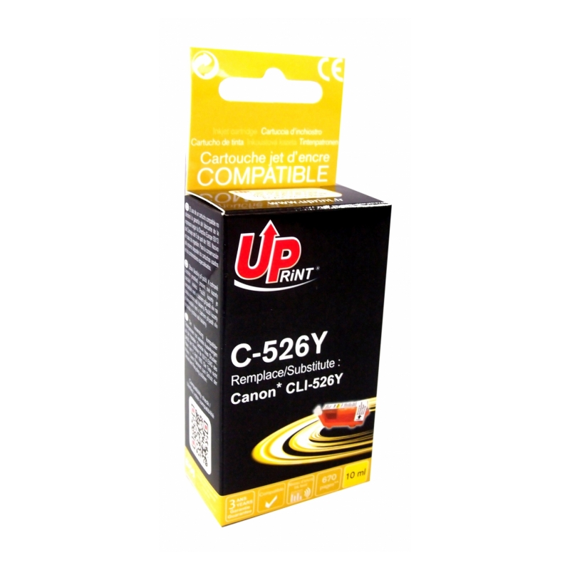 Cartouche encre UPrint compatible CANON CLI-526 jaune Cartouche encre UPrint compatible CANON CLI-526 jaune