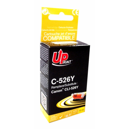 ✅ Cartouche encre UPrint compatible CANON CLI-526 jaune couleur jaune en stock