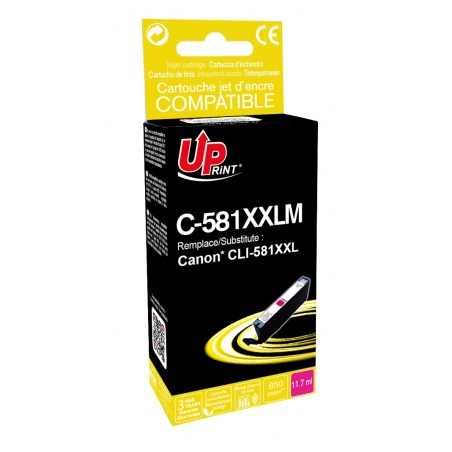 ✅ Cartouche encre UPrint compatible CANON CLI-581 XXL M magenta couleur magenta en stock