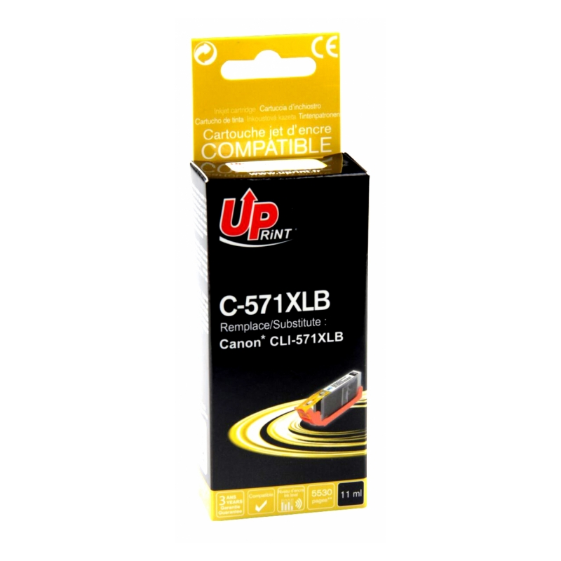 Cartouche encre UPrint compatible CANON CLI571 XL BK Noir