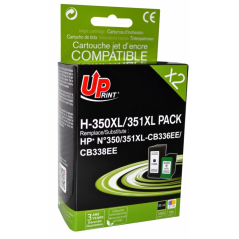 ✅ Pack UPrint compatible HP 350XL 351XL noir et couleur couleur pack en stock