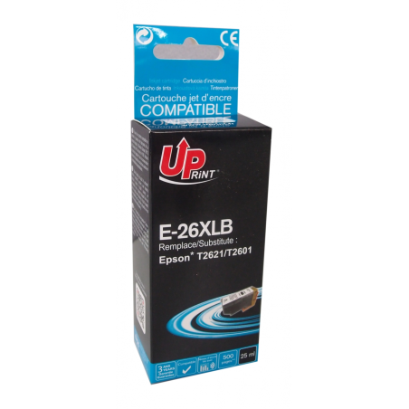 ✅ Cartouche encre UPrint compatible EPSON T26XL noir couleur Noir en stock