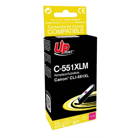 ✅ Cartouche encre UPrint compatible CANON CLI-551 XL magenta couleur magenta en stock