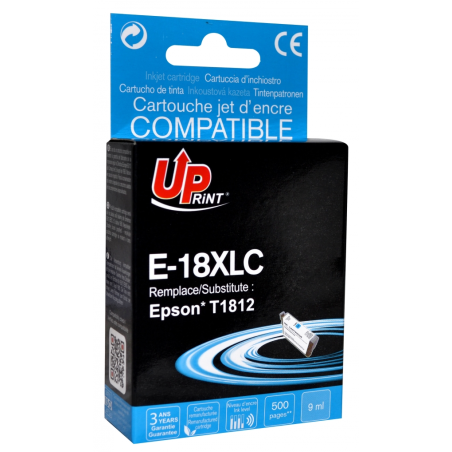 ✅ Cartouche encre UPrint compatible EPSON T18XL cyan couleur cyan en stock