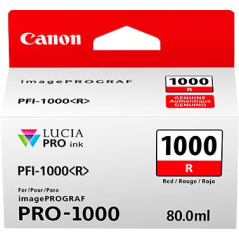 ✅ Canon Cartouche encre PFI-1000r (0554C001) couleur Rouge en stock