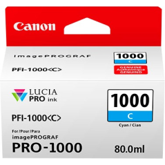 ✅ Canon Cartouche encre PFI-1000c (0547C001) couleur cyan en stock