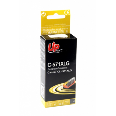✅ Cartouche encre UPrint compatible CANON CLI571 XL Gris couleur gris en stock