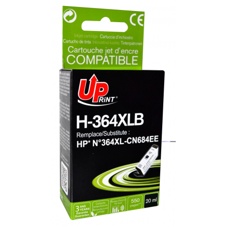 ✅ Cartouche encre UPrint compatible HP 364 XL Noire couleur Noir en stock
