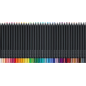 Faber-Castell Black Edition Pack de 50 Crayons de Couleur - Mine Super Douce - Bois Noir - Idéal pour Dessiner sur Papier