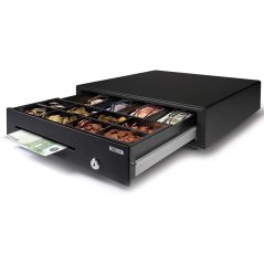 Tiroir-caisse Safescan SD-4141 - 8 compartiments pour pièces - 4 compartiments pour billets - jusqu'à 1 million d'ouvertures